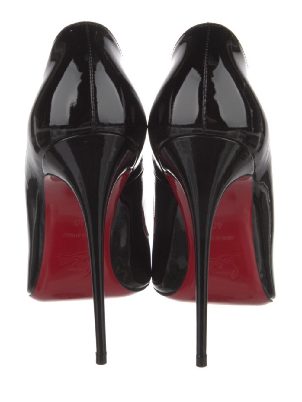 Christian Louboutin Black Patent Pointed Toe Pumps